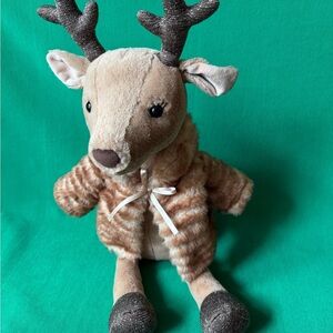 Jellycat Sofia Reindeer Plush 21”  W tag Retired New Christmas Holiday Shelf sit